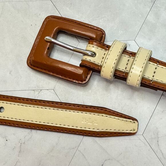 Lauren Ralph Lauren Leather Belt Womens Sz XL Two Tone Quiet Luxury Heritage EUC main image 10